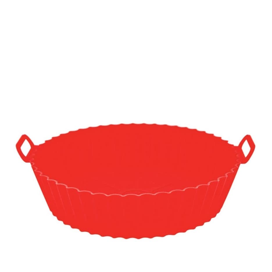 SILICONE - PANELA P/ AIR FRYER VERM. Ø20 X 6 CM