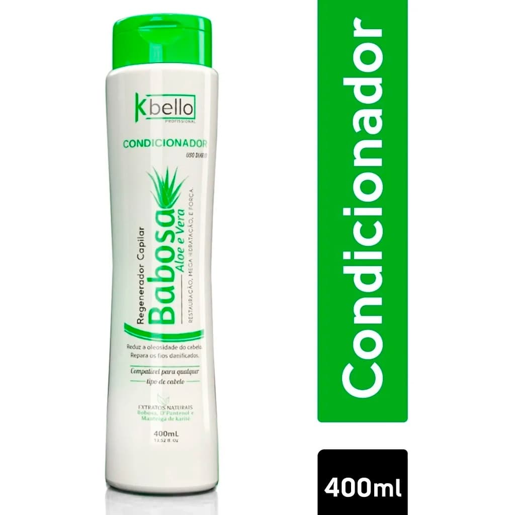 Condicionador Babosa Aloe E Vera Hidratação 400ml Kbello