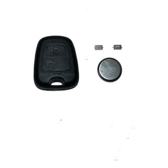 Capa Chave Citroen C3 Peugeot 206 207 2 Botões E Bateria
