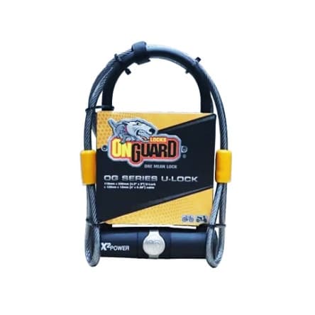 Cadeado Tranca U-lock + Cabo Bike Moto 115x230mm Onguard (X2 POWER)