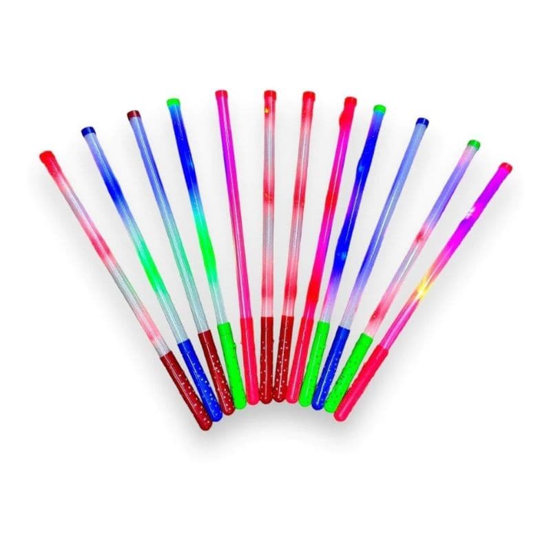 KIT COM 03 Bastao De Led Pisca Festa Balada Neon