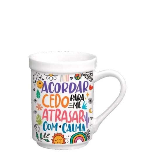 CANECA 260ML C/ BORDA DECORADA - CAIXA C/ 24 PEÇAS