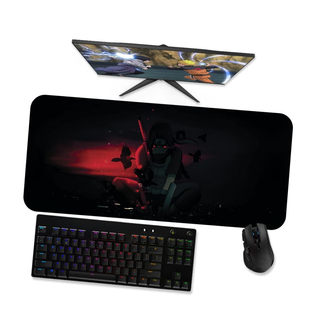 Mousepad Itachi Uchiha 2 Naruto Anime Speed Costurado Mouse pad Gamer 90x40 70x30 80x40 60x40 45x40