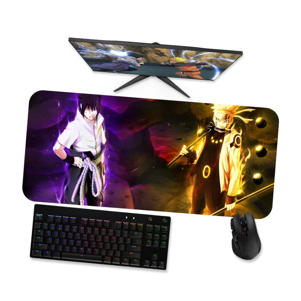 Mousepad Naruto e Sasuke 2 Anime Speed Costurado Mouse pad Gamer 90x40 70x30 80x40 60x40 45x40