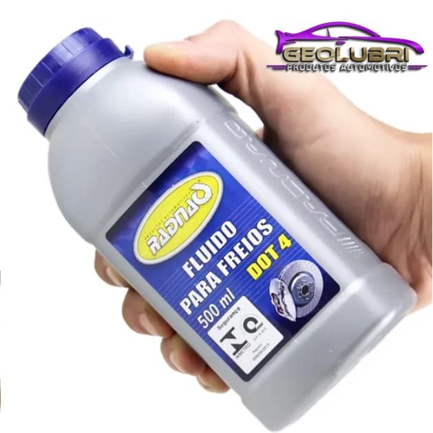 Pack c/6 Fluidos De Freio Radnaq Dot4 500ml - Sistema hidráulico e semi-hidráulico de freios Lubrificação limpeza Freio ABS Frenagem Cilindro mestre Manutenção