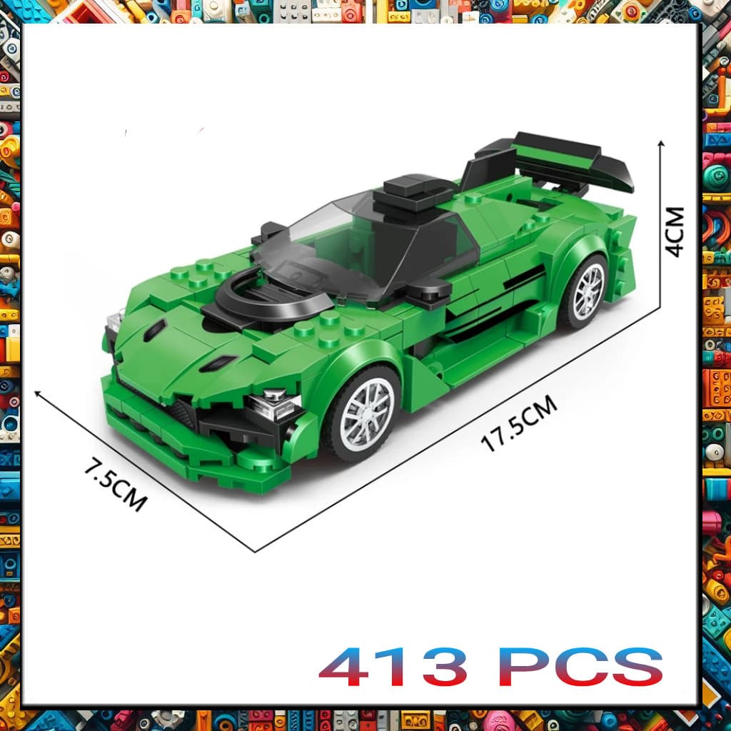CARRINHO BRINQUEDO DE MONTAR E CONSTRUIR TIPO LEGO COM 413 PEÇAS
