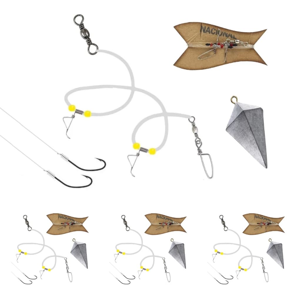 3 Chicote Pesca Kit Completo De Pesca Facil