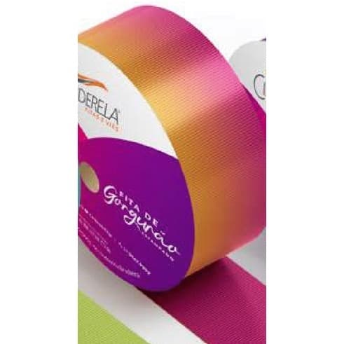 Fita De Gor/ Dupla Face -10 Metros/38 Mm 915 Rosa Com Laranja