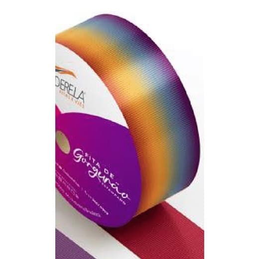 Fita De Gor/ Dupla Face -10 Metros/38 Mm 917 Arco Iris Colorido