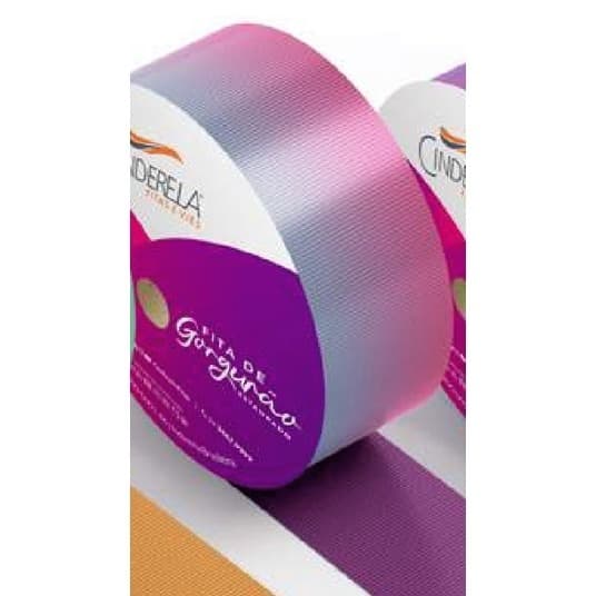 Fita De Gor/ Dupla Face -10 Metros/38 Mm/ 912 Roxo C/ Rosa