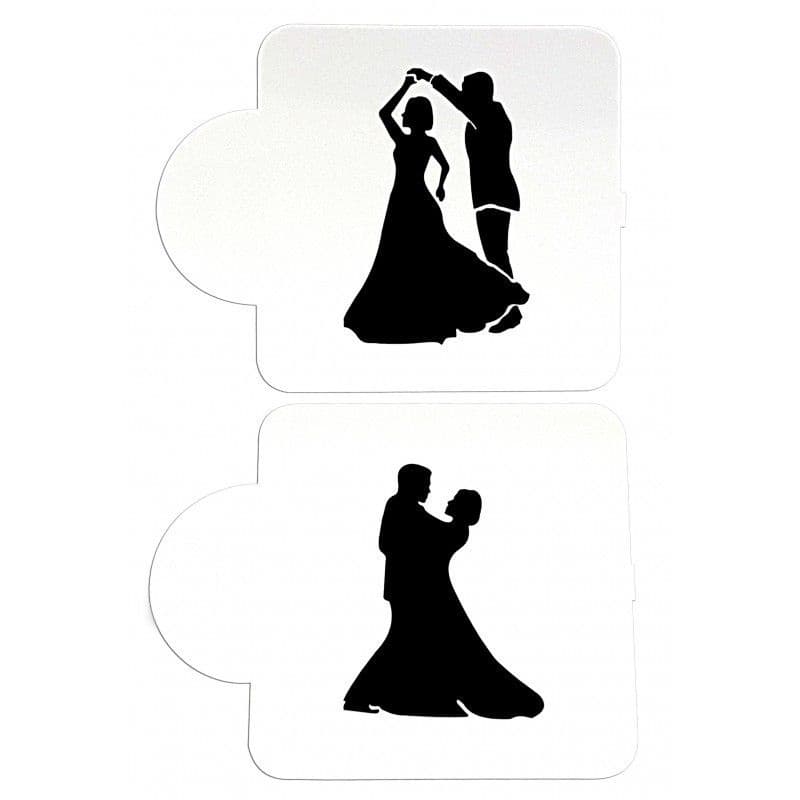 Stencil Noivos Casamento Namorados ( Em Plástico) 2 Peças