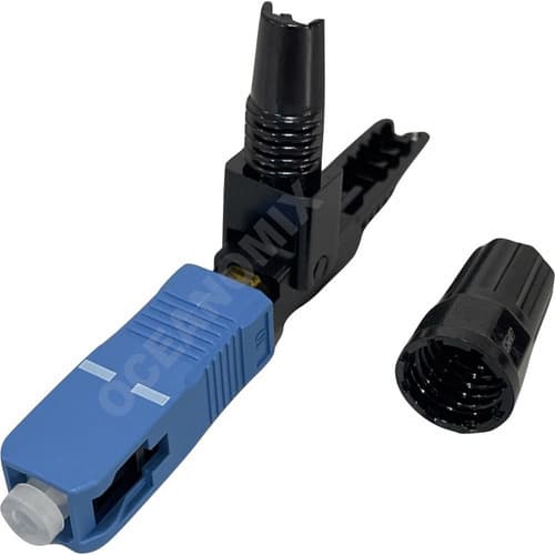 50 Pçs Conector Fast Rápido Ftth Sc Upc Azul Reutilizável Homologado Anatel 2F-FCON-SC-UPC - 2 Flex