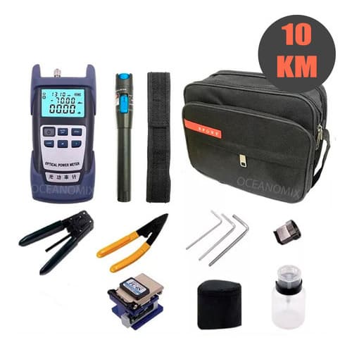 Super Kit Ftth Ferramentas De Fibra Optica 10 Km 12pcs PARA INSTALADORES DE FIBRA - LINK+