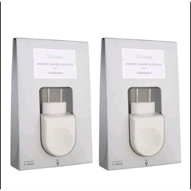 2 Aromatizador Difusor de Ambiente Elétrico Standard Via Aroma Branco