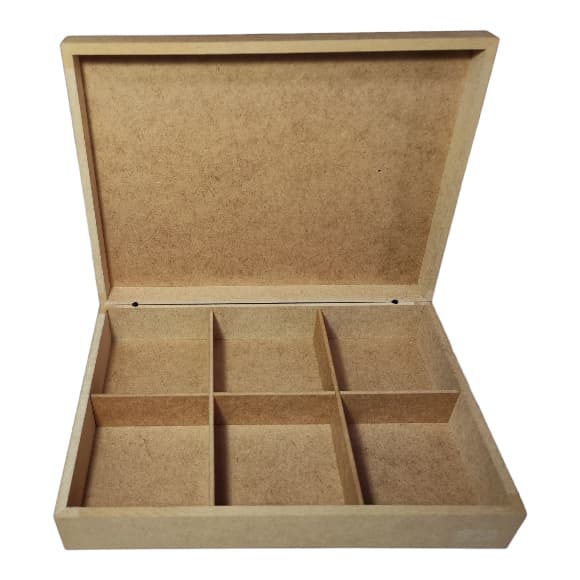 Box caixa para 6 especiarias Gin Tonica mdf cru  4576