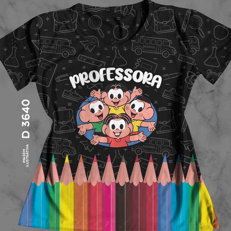Blusa Feminina Professora Educação Baby Look Camiseta Camisa