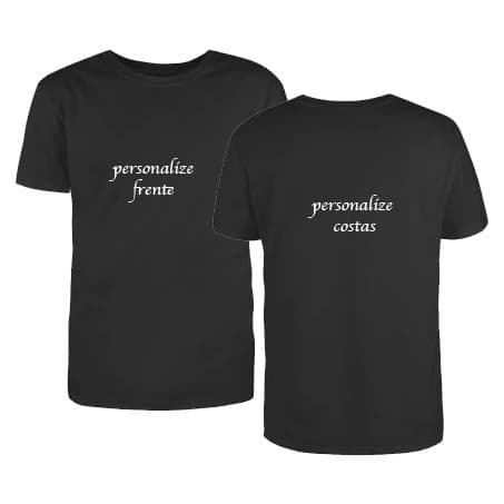 Camiseta Basica Algodão Personalizada Frente e Costas / Frente e Verso