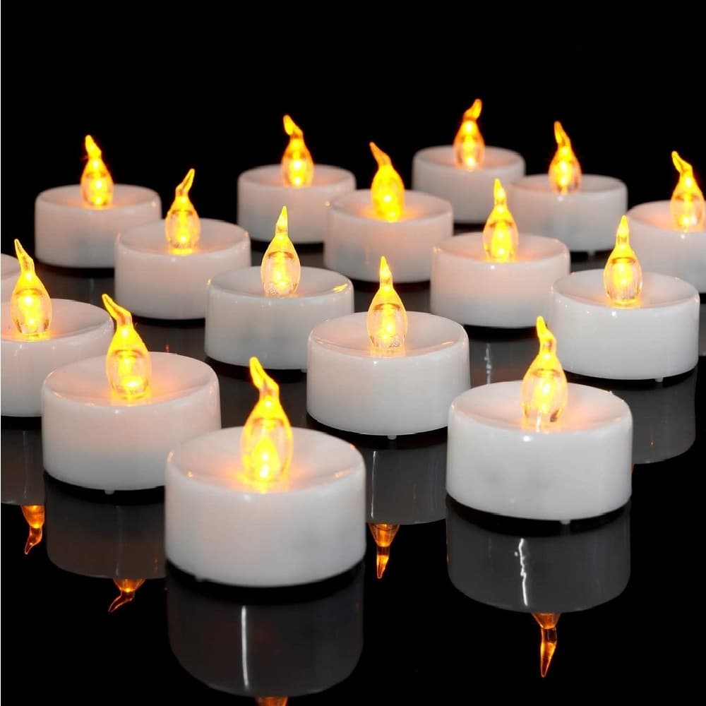 Vela Eletrônica Decorativa Led Luz Amarela Decoração Bateria
