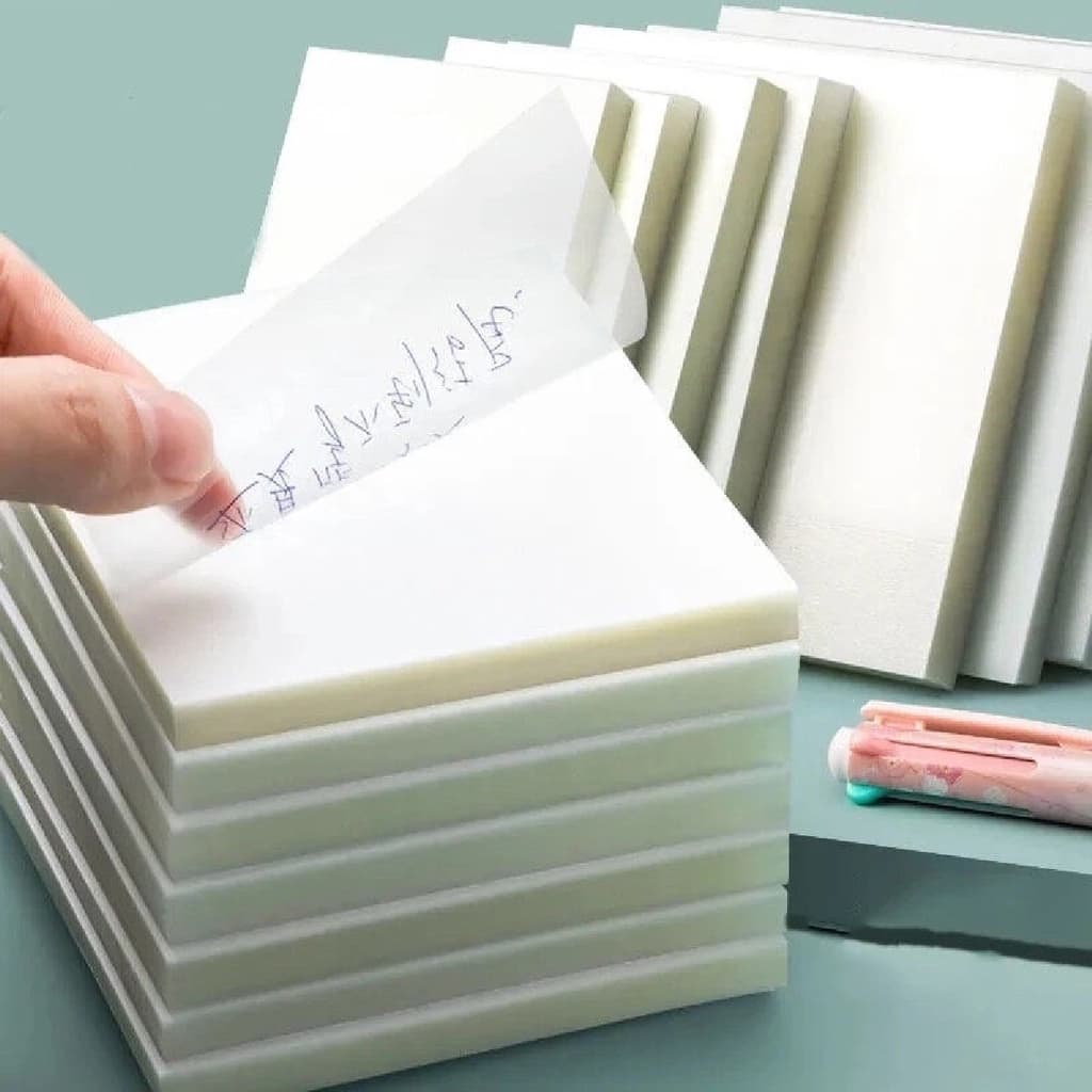 5 Blocos De Anotações Adesivo Post It Transparente 50 Folhas