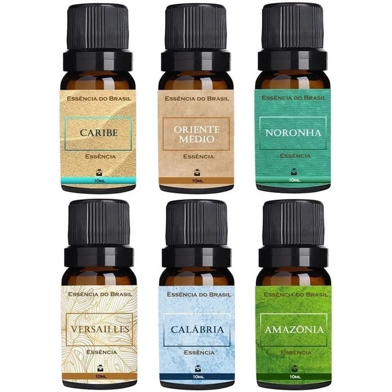 Kit 6 Essências Difusor / Aromatizador Aromas Do Mundo