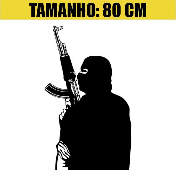 Adesivo Decorativo Parede Porta Geladeira - BALACLAVA GANGSTER