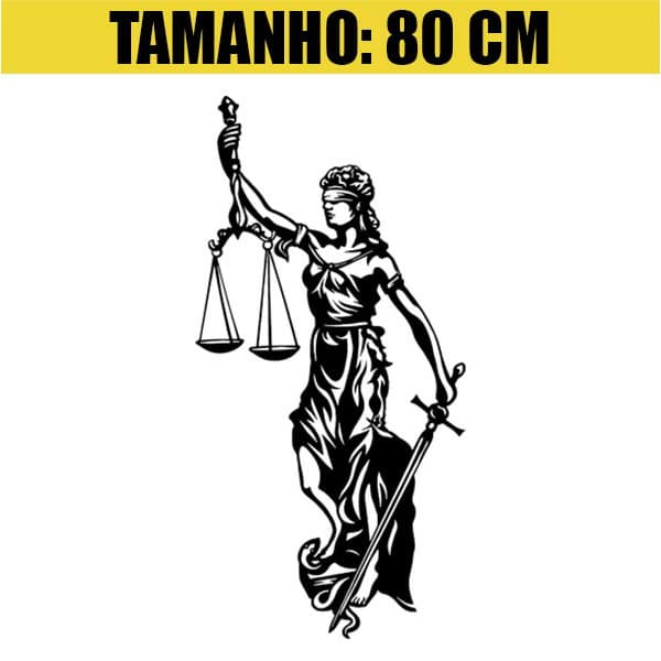 Adesivo Decorativo Parede Porta Geladeira - ESTATUA JUSTIÇA