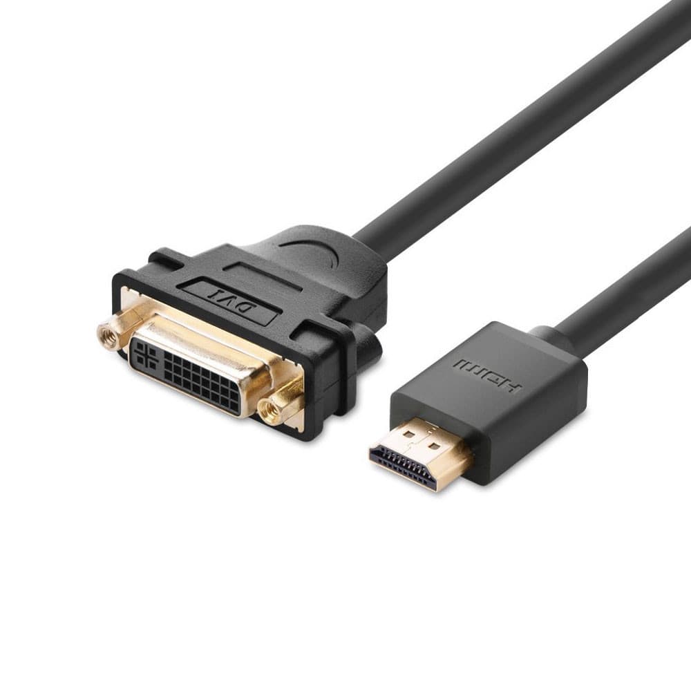 Cabo Adaptador Vídeo Ugreen Hdmi Macho p/Dvi Fêmea Preto