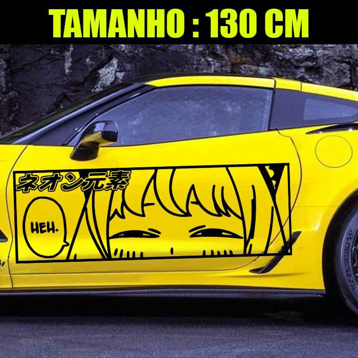 Adesivo Lateral de Carro 2 Lados - Ania Anime Arte