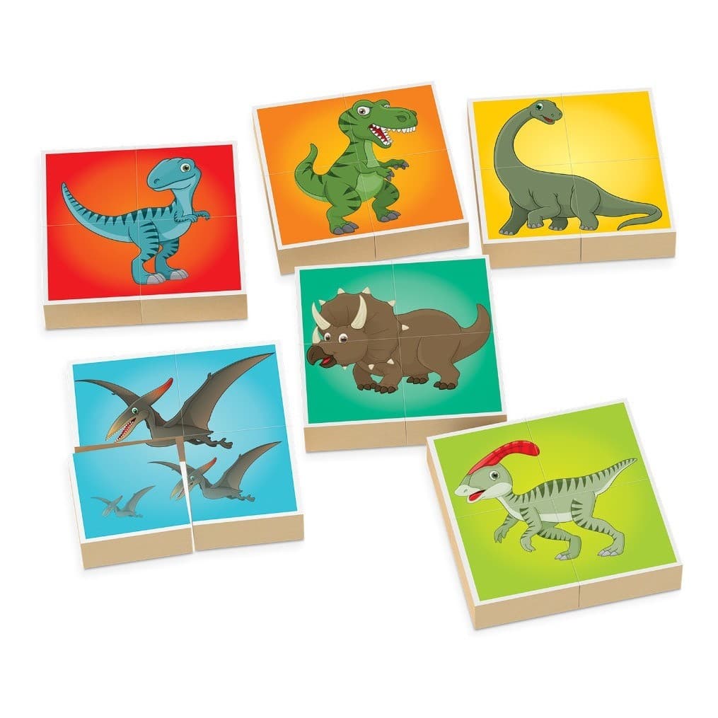 Quebra Cabeça Dinos Brinquedo Educativo Infantil 24 Blocos - Junges