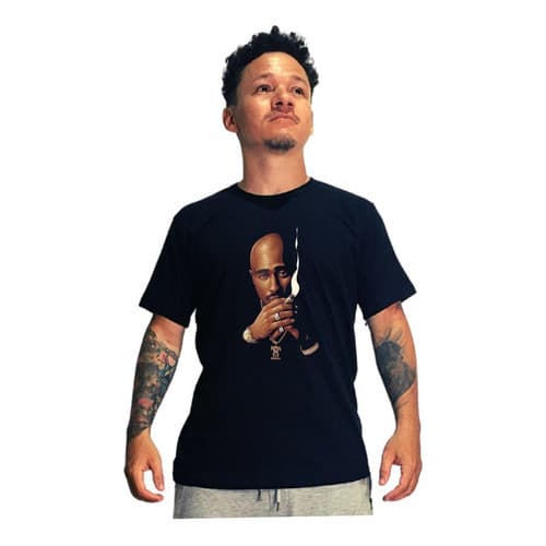 Camiseta Camisa Tupac Shakur 2pac Thug Life Smoke Malha 30,1