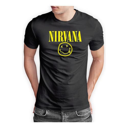 Camiseta Nirvana Kurt Cobain Rock Grunge Anos 90 Malha Top