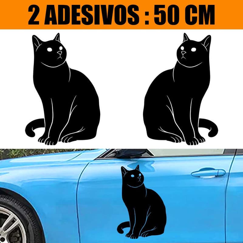 Kit Adesivos Carro Caminhão 2 Lados - Gato Esperto Arte