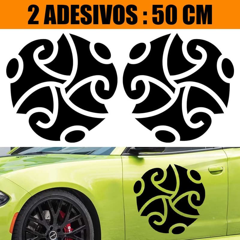 Kit Adesivos Carro Caminhão 2 Lados - Cubo Circular