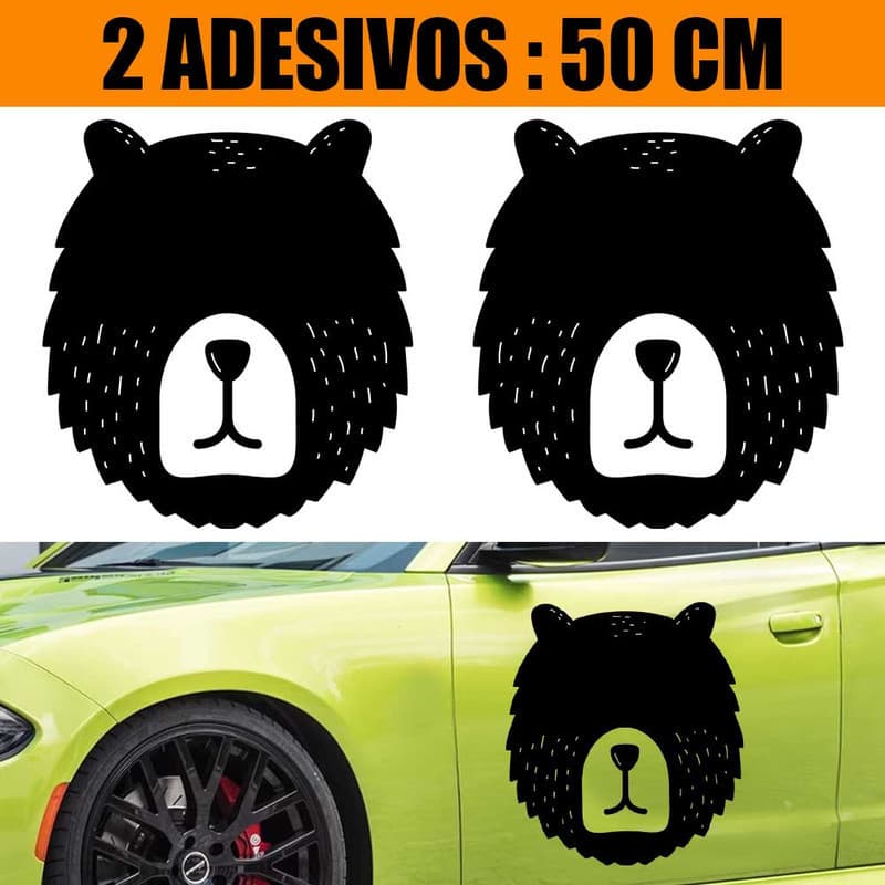 Kit Adesivos Carro Caminhão 2 Lados - Cara de Urso ARte