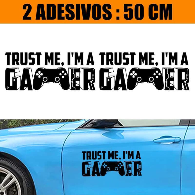 Kit Adesivos Carro Caminhão 2 Lados - GAMER FRASE ARTE