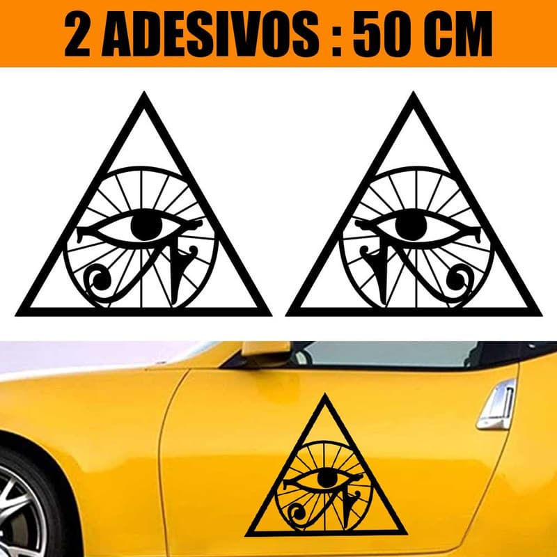 Kit Adesivos Carro Caminhão 2 Lados - Piramide Egipse Eye