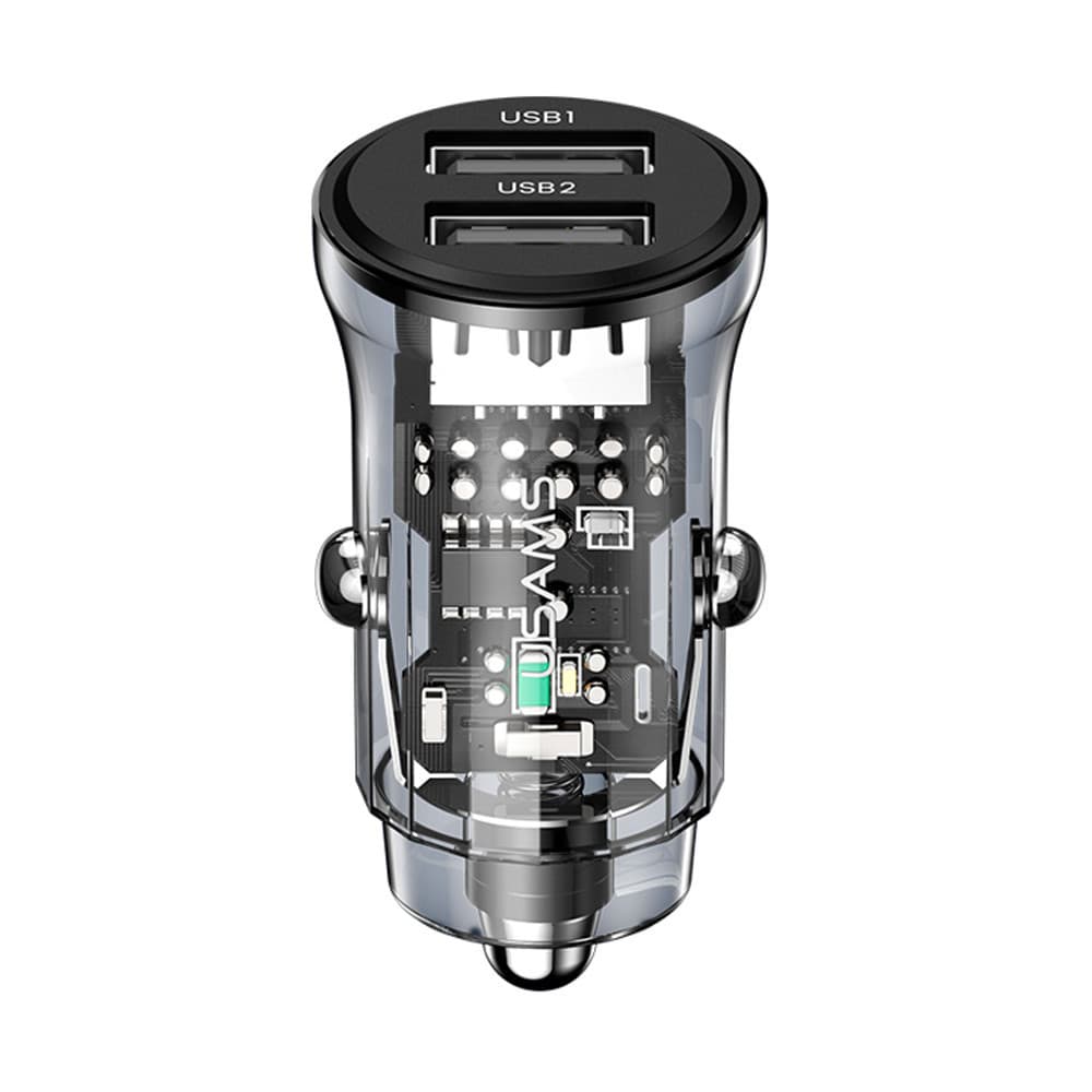 Carregador Veicular Usams Máx 15W Porta Usb A Azul Preto