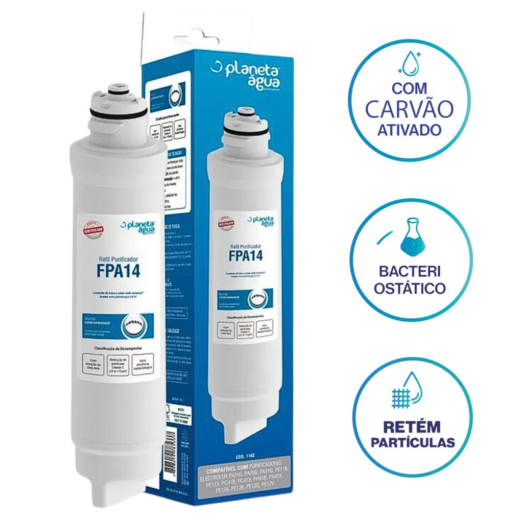 Filtro Electrolux Purificador Premium Planeta Água  PE11B, PE11X, PA31G, PA26G, PA21G, PC41B, PH41B, PC41X, PH41X