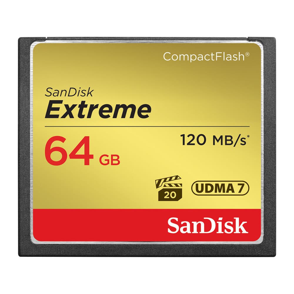 Cartão de Memória 64gb Compact Flash Sandisk Cf Extreme 120mb/s