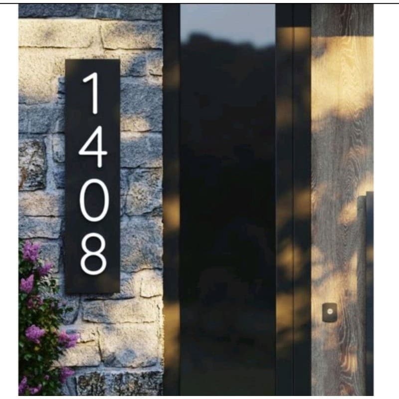 NÚMEROS PARA CASA, PLACA 25X8CM NÚMEROS RESIDÊNCIAS, PLACAS PERSONALIZADAS, PLACA PARA FACHADAS.