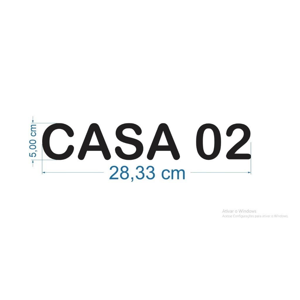 Letras em ACM 5cm de altura para Casas, Prédios e Apartamentos.