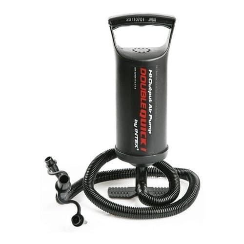 Bomba De Ar Manual Com 3 Bicos Double Quick I Preto - Intex