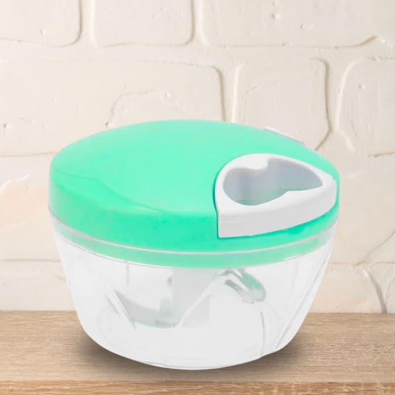 REAL.STORE.INFINITY.Mini Processador De Alimentos Manual Triturador Alho 3 Lâminas 30ML