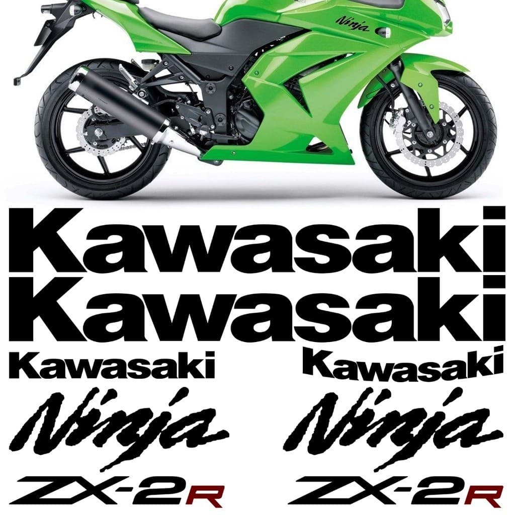 Kit Adesivo Moto Auto Colante Personalização Ninja Zx-2r Zx2r Preto Jogo