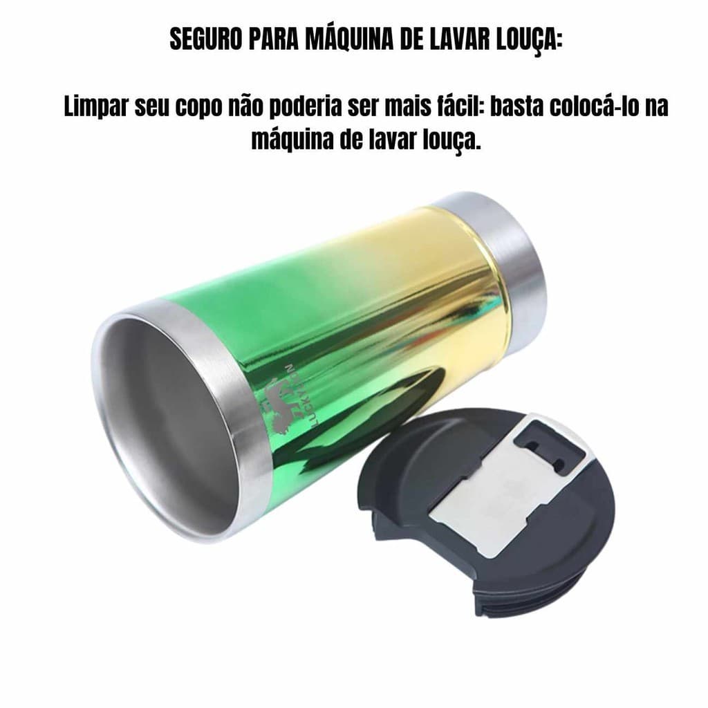 Copo gradiente isolado 500 ML Parede Dupla, sport, Aço Inoxidável