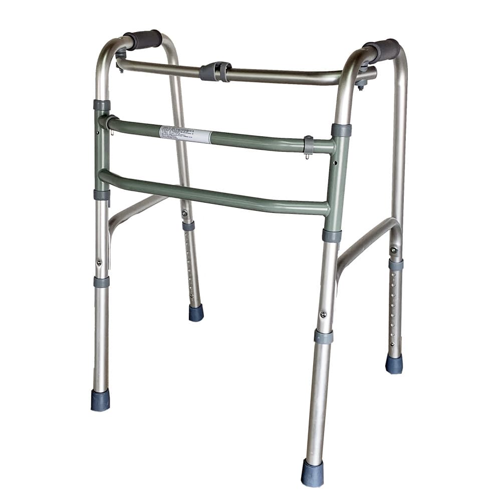 Andador Para Idoso Geriátrico Articulado Fixo Dobrável Ortopédico 100kg Altura Ajustável Até 2m Leve