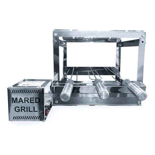 Churrasqueira Giratória Inox Grill Rotativa Gira 3 Espetos