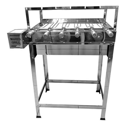 Gira Grill Aço Inox Caçamba Standard 6 Espetos