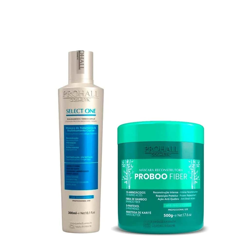 Kit Select One Prohall 300ml + Máscara Proboo Fiber 500g