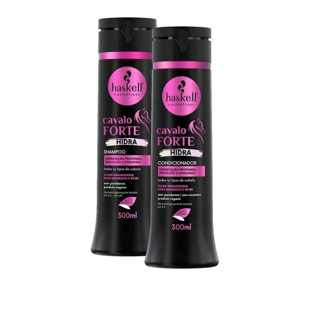 Kit Haskell Cavalo Forte Hidra Shampoo + Condicionador 300ml - Hidratação Profunda